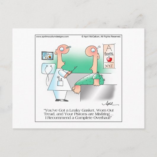 リーキーガスケットマンガ4月McCalumによる ポストカード (正面)