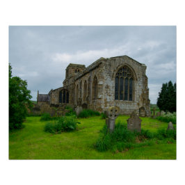 リークノースヨークシャー伝統聖メアリー教会 ポスター