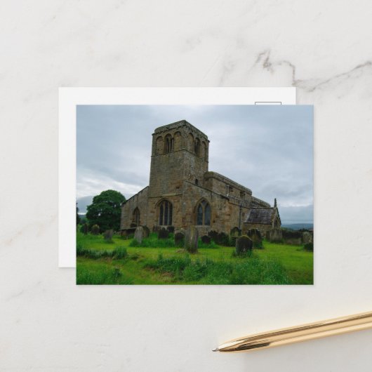リークノースヨークシャー伝統聖メアリー教会 ポストカード (正面/裏面インサイチュ)