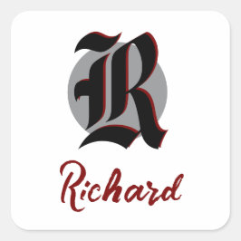 リーグスクランブルゴルフ ダッド ヴィンテージ ゴシック モノグラム スクエアシール