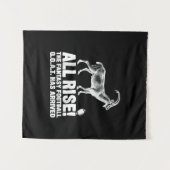 リーグチャンピオンのファンタジーフットボール山羊贈呈 タペストリー (正面(横))