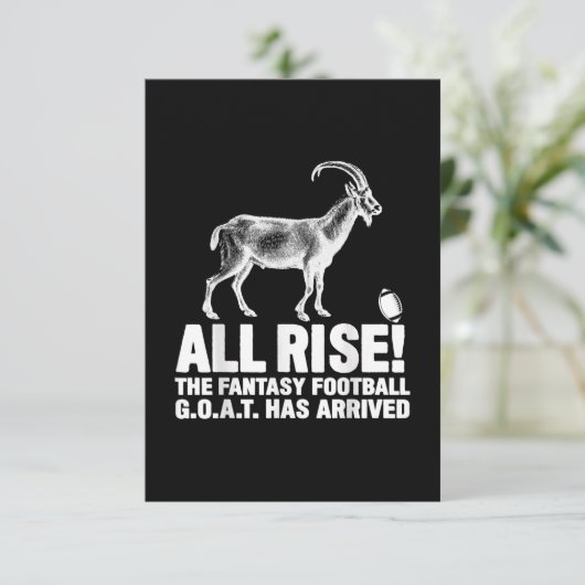 リーグチャンピオンのファンタジーフットボール山羊贈呈 出欠カード (スタンド正面)