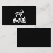 リーグチャンピオンのファンタジーフットボール山羊贈呈 名刺 (正面/裏面)