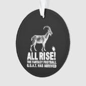 リーグチャンピオンファンタジーサッカーヤギのギフト オーナメント (正面)