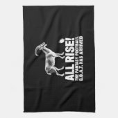 リーグチャンピオンファンタジーサッカーヤギのギフト キッチンタオル (縦)