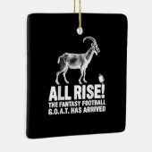 リーグチャンピオンファンタジーサッカーヤギのギフト セラミックオーナメント (右)