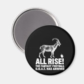 リーグチャンピオンファンタジーサッカーヤギのギフト マグネット (正面/裏面)