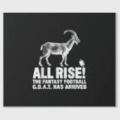 リーグチャンピオンファンタジーサッカーヤギのギフト ラッピングペーパー (フラット)