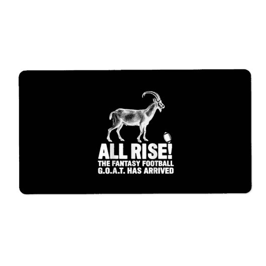 リーグチャンピオンファンタジーサッカーヤギのギフト ラベル (正面)