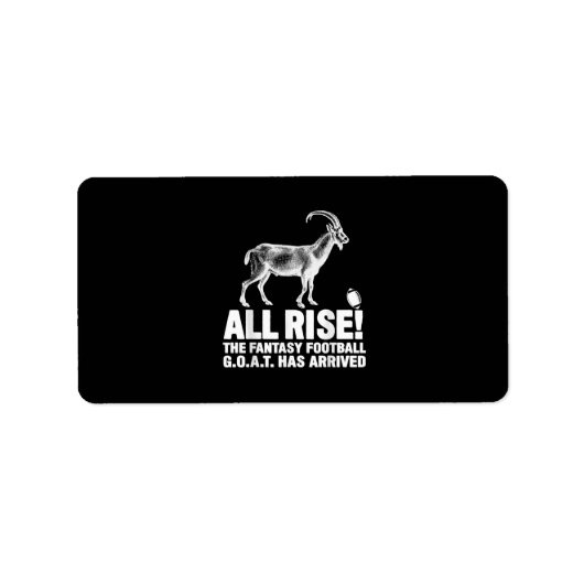 リーグチャンピオンファンタジーサッカーヤギのギフト ラベル (正面)