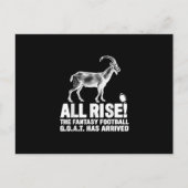 リーグチャンピオン ファンタジーフットボール ゴート ギフト インビテーションポストカード (正面)