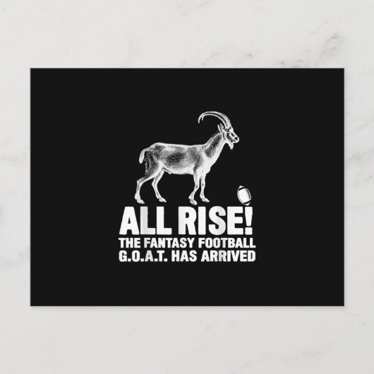 リーグチャンピオン ファンタジーフットボール ゴート ギフト ポストカード (正面)
