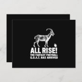 リーグチャンピオン ファンタジーフットボール 最高の贈り物 インビテーションポストカード (正面/裏面)