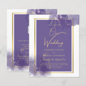 リーグパープル金ゴールド結婚ラベンダーアルコールインキ (正面/裏面)