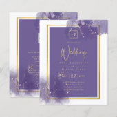 リーグパープル金ゴールド結婚ラベンダーアルコールインキ (正面/裏面)