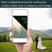 リーグフォレストパインウィンターツリーズブライダルシャワー 招待状