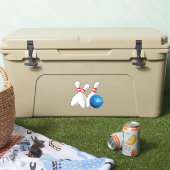 リーグボーリングボール&ピン、ビニールステッカー シール (クーラー)