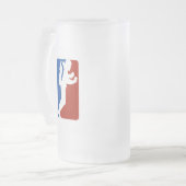 リーグロゴのスタイル フロストグラスビールジョッキ (正面左)