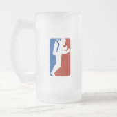 リーグロゴのスタイル フロストグラスビールジョッキ (左)