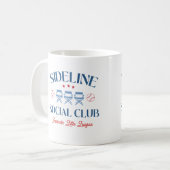 リーグ名の野球基本ソーシャルクラブ コーヒーマグカップ (正面左)