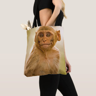 リーサスマカク属のベビー(Macaca Mulatta) Sariskaの トートバッグ