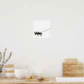 リーシュのドベルマン3人 ポスター (キッチン)