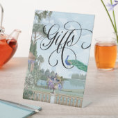 リージェンエレガントシー時代庭園の結婚式ギフトテーブル 台座サイン (インサイチュ)