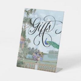 リージェンエレガントシー時代庭園の結婚式ギフトテーブル 台座サイン