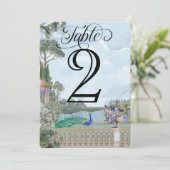 リージェンエレガントシー時代庭園の結婚式テーブル番号 (スタンド正面)