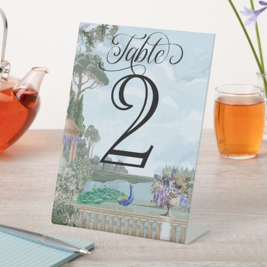リージェンエレガントシー時代庭園の結婚式テーブル番号 台座サイン (インサイチュ)