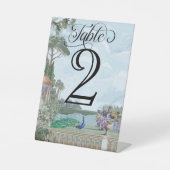 リージェンエレガントシー時代庭園の結婚式テーブル番号 台座サイン (正面)