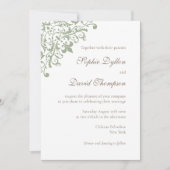 リージェンエレガントフランスのシグリーン（紋章の）フラ・ダ・リパターン 招待状 (正面)