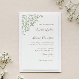 リージェンエレガントフランスのシグリーン（紋章の）フラ・ダ・リパターン 招待状