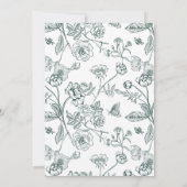 リージェンシーエラエメラルドモノグラムクレスト結婚ーズ 招待状 (裏面)