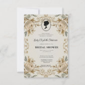 リージェンシーエラゴールデンブリッジトンブライダルシャワーインバート 招待状 (正面)
