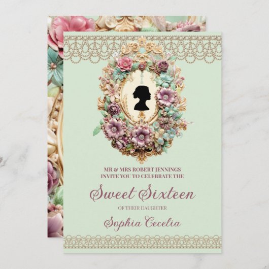 リージェンシーエラフローラSweet sixteen招待状 招待状 (正面/裏面)