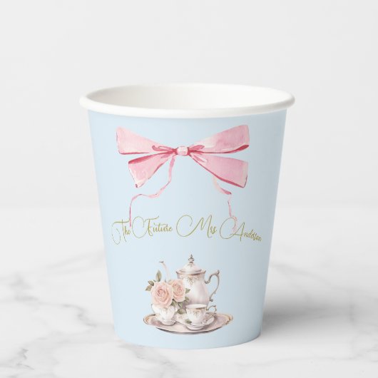 リージェンシーエラブライダルシャワーリボンティーパーティー 紙コップ (正面)