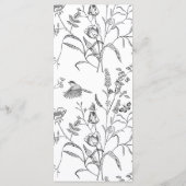 リージェンシーエラブラックヴィンテージ結婚フローラ メニュー (裏面)