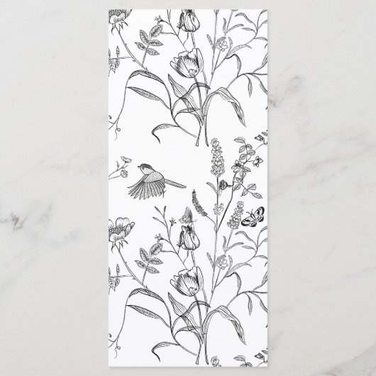 リージェンシーエラブラックヴィンテージ結婚フローラ メニュー (裏面)