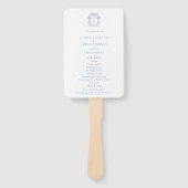 リージェンシーエラブルークレストモノグラム結婚式 プログラム ハンドファン (正面)