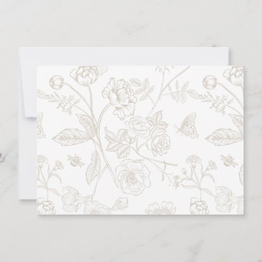 リージェンシーエラベージュ結婚フローラ詳細カード 招待状 (裏面)