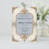 リージェンシーエラ花模様ブリジェルトンブライダルシャワーInvite 招待状 (スタンド正面)