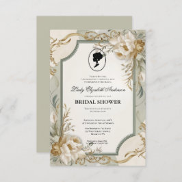 リージェンシーエラ花模様ブリジェルトンブライダルシャワーInvite 招待状