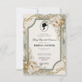 リージェンシーエラ花模様ブリジェルトンブライダルシャワーInvite 招待状 (正面)