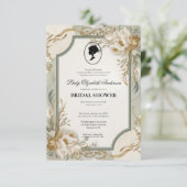 リージェンシーエラ花模様ブリジェルトンブライダルシャワーInvite 招待状 (スタンド正面)