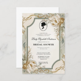 リージェンシーエラ花模様ブリジェルトンブライダルシャワーInvite 招待状