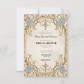 リージェンシーエラ花模様ブリジェルトンブライダルシャワーInvite 招待状 (正面)