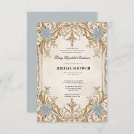 リージェンシーエラ花模様ブリジェルトンブライダルシャワーInvite 招待状