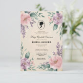 リージェンシーエラ花模様ブリジェルトンブライダルシャワーInvite 招待状 (スタンド正面)