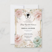リージェンシーエラ花模様ブリジェルトンブライダルシャワーInvite 招待状 (正面)